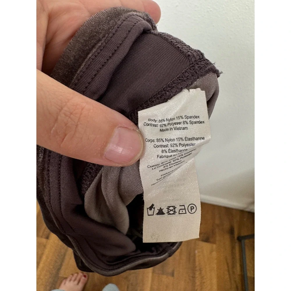 Alo Yoga High Waist Lush Velvet Leggings Purple Brown Crushed Velvet Small